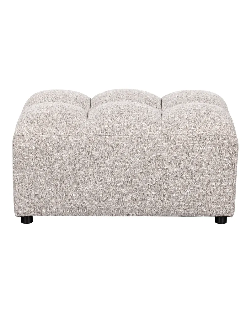 Allure Polsterhocker mit gesteppter Sitzfläche, Natur, Webstoff, Ansicht 2