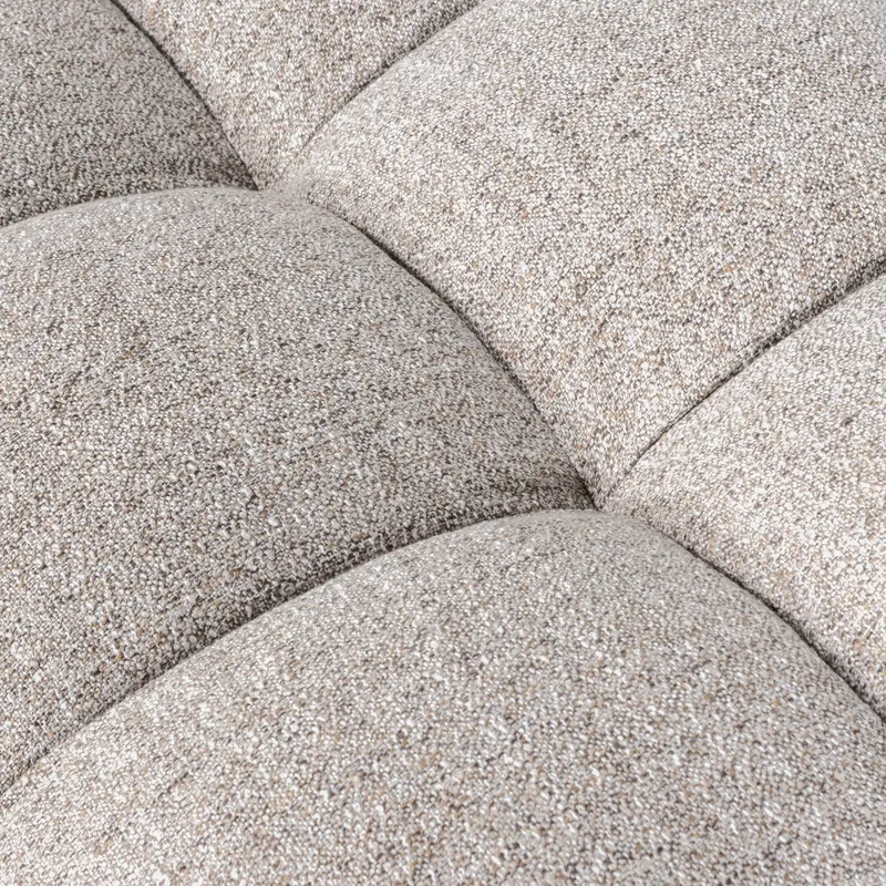 Allure Polsterhocker mit gesteppter Sitzfläche, Natur, Webstoff, Detail, Ansicht 1