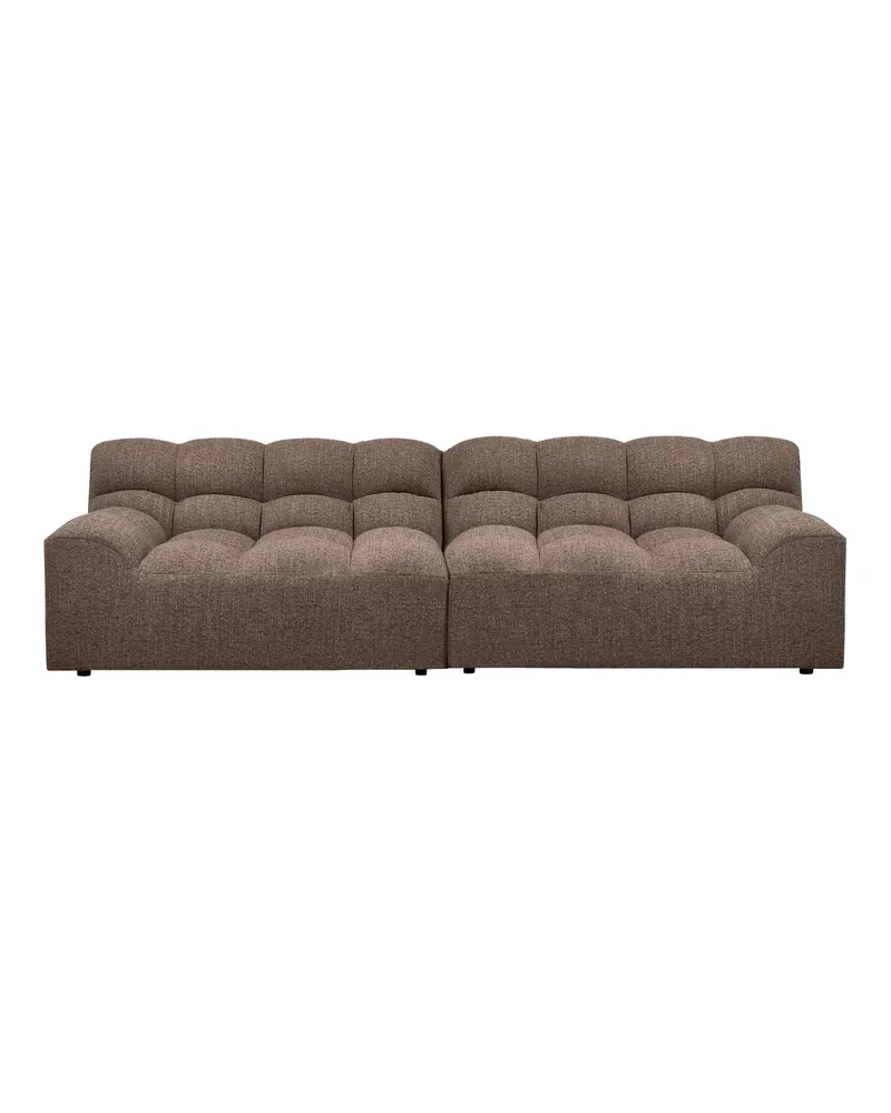 Allure 3-Sitzer-Sofa mit abgesteppten Polstern, Dunkelbraun melange, Webstoff, Ansicht 1