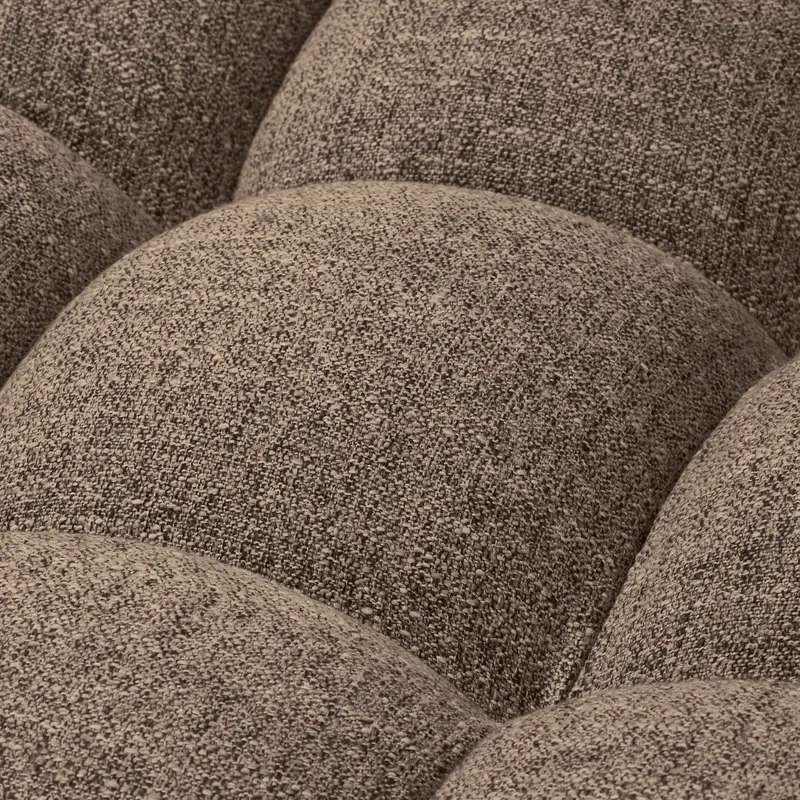 Allure 3-Sitzer-Sofa mit abgesteppten Polstern, Dunkelbraun melange, Webstoff, Detail