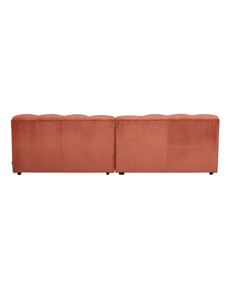 Allure 3-Sitzer-Sofa mit abgesteppten Polstern, Blush, Samt, Ansicht 3