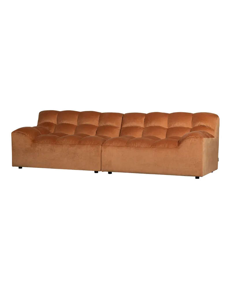 Allure 3-Sitzer-Sofa mit abgesteppten Polstern, Terra, Samt, Ansicht 1
