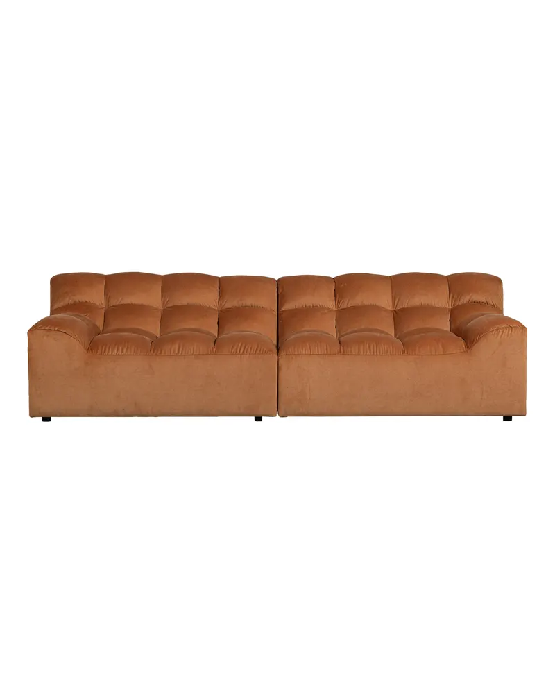Allure 3-Sitzer-Sofa mit abgesteppten Polstern, Terra, Samt, Ansicht 2