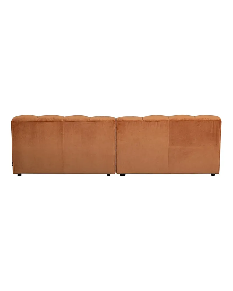 Allure 3-Sitzer-Sofa mit abgesteppten Polstern, Terra, Samt, Ansicht 3