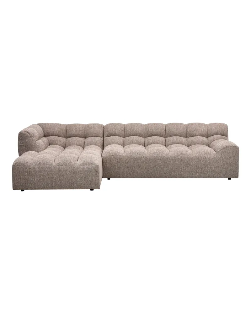 Allure Ecksofa mit Chaise und Steppung, Braun-melange, Webstoff, Links, Ansicht 2