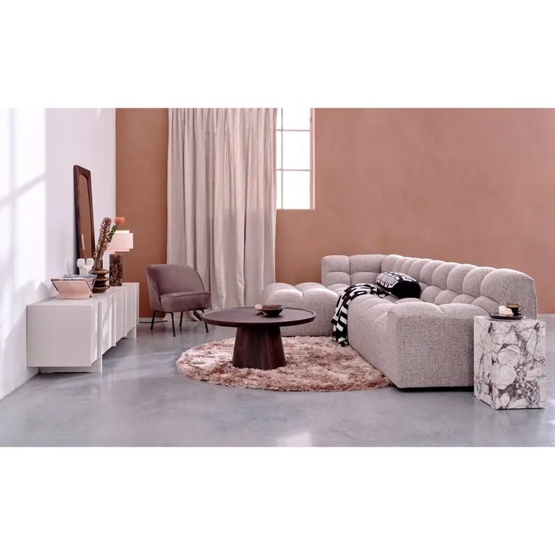 Allure Ecksofa mit Chaise und Steppung, Braun-melange, Webstoff, Links, im Wohnraum, Ansicht 1