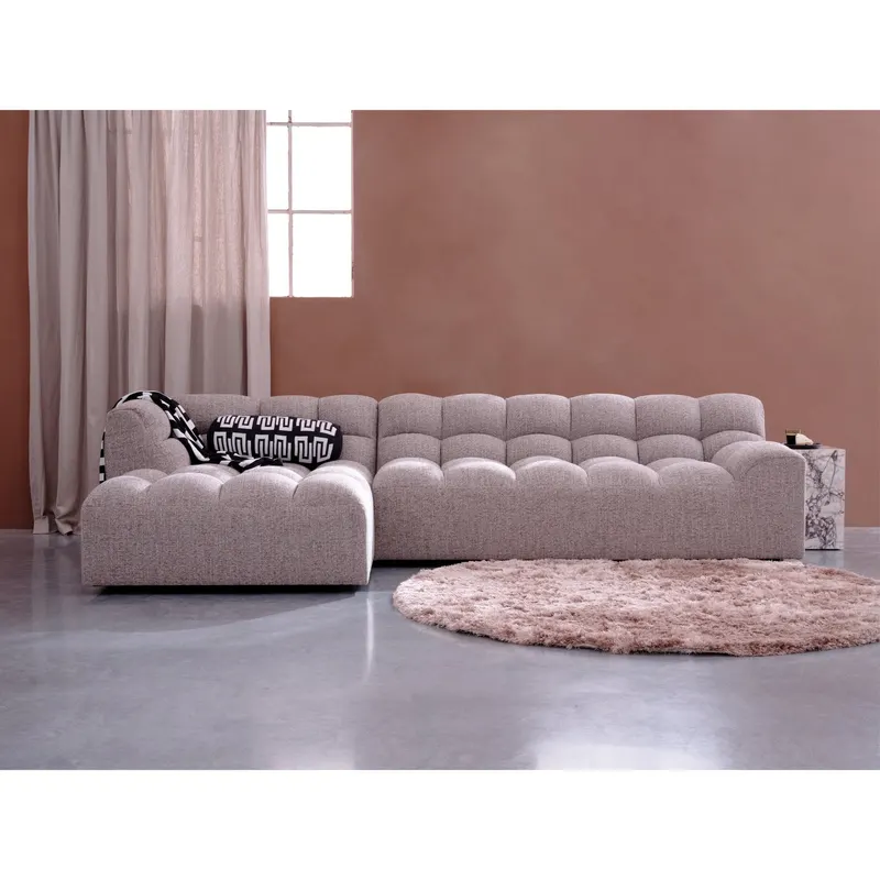 Allure Ecksofa mit Chaise und Steppung, Braun-melange, Webstoff, Links, im Wohnraum, Ansicht 2