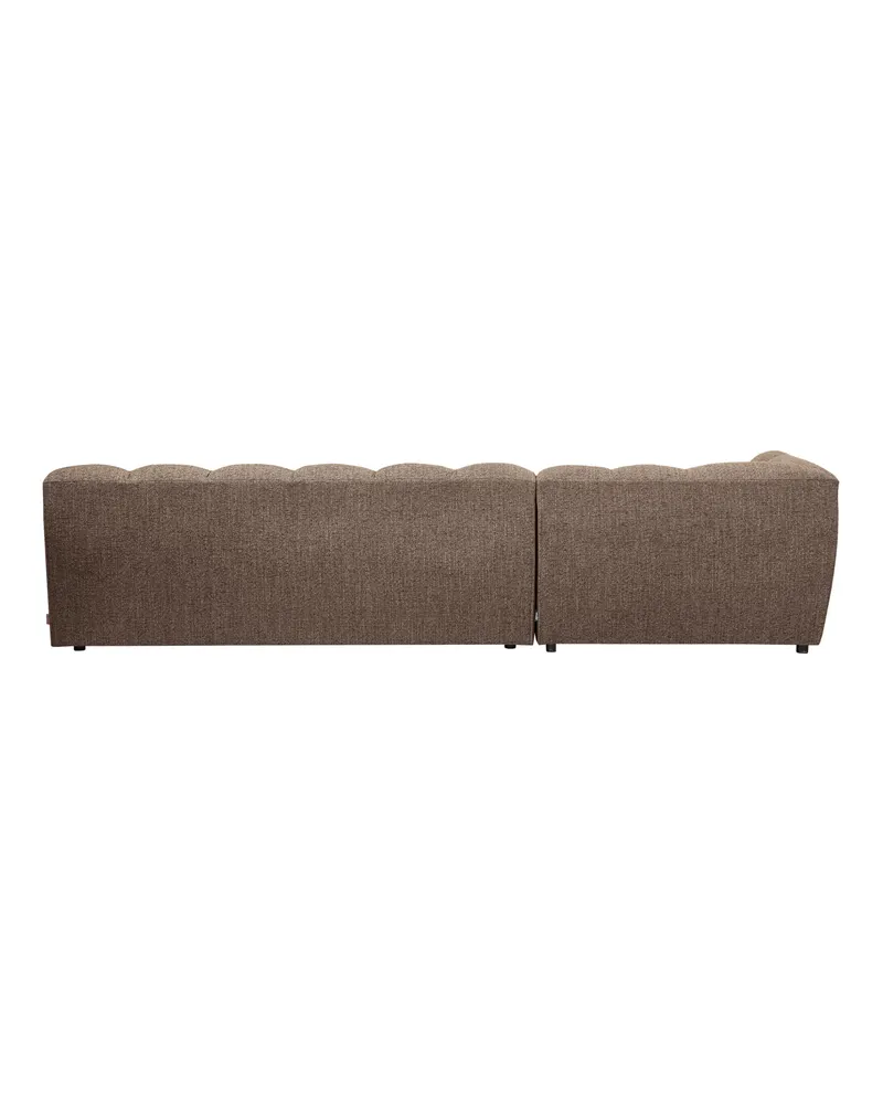 Allure Ecksofa mit Chaise und Steppung, Dunkelbraun melange, Webstoff, Links, Ansicht 3