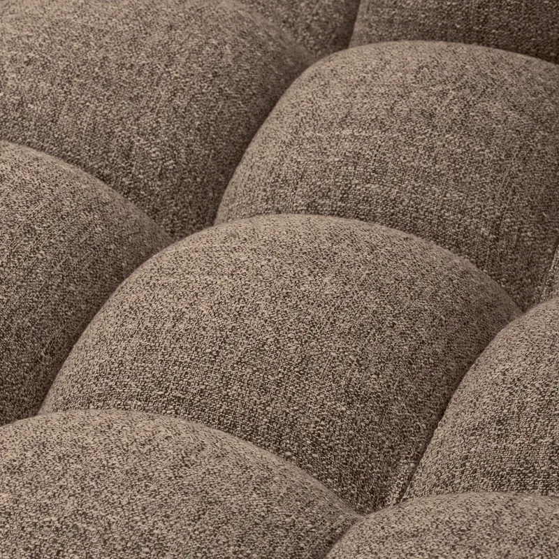 Allure Ecksofa mit Chaise und Steppung, Dunkelbraun melange, Webstoff, Links, Detail