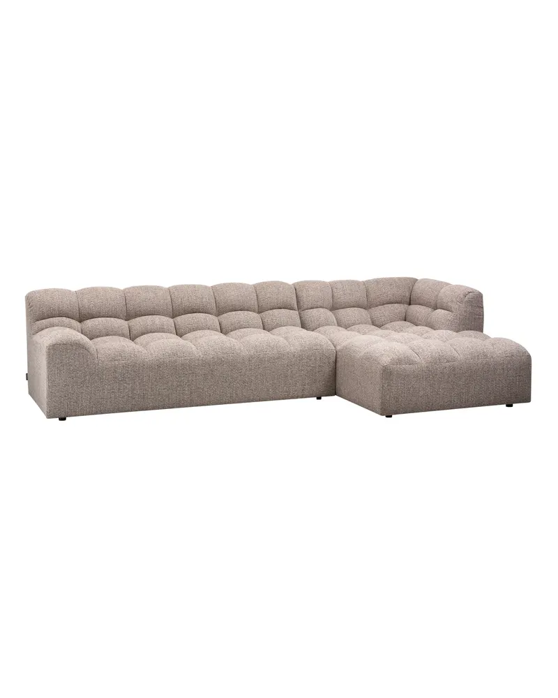 Allure Ecksofa mit Chaise und Steppung, Braun-melange, Webstoff, Rechts, Ansicht 1