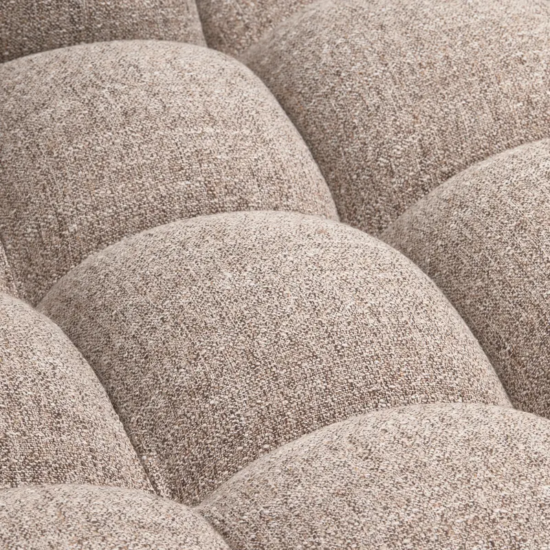 Allure Ecksofa mit Chaise und Steppung, Braun-melange, Webstoff, Rechts, Detail