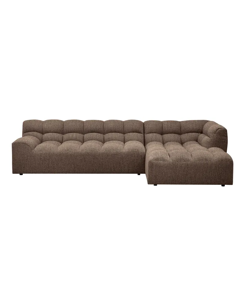 Allure Ecksofa mit Chaise und Steppung, Dunkelbraun melange, Webstoff, Rechts, Ansicht 2