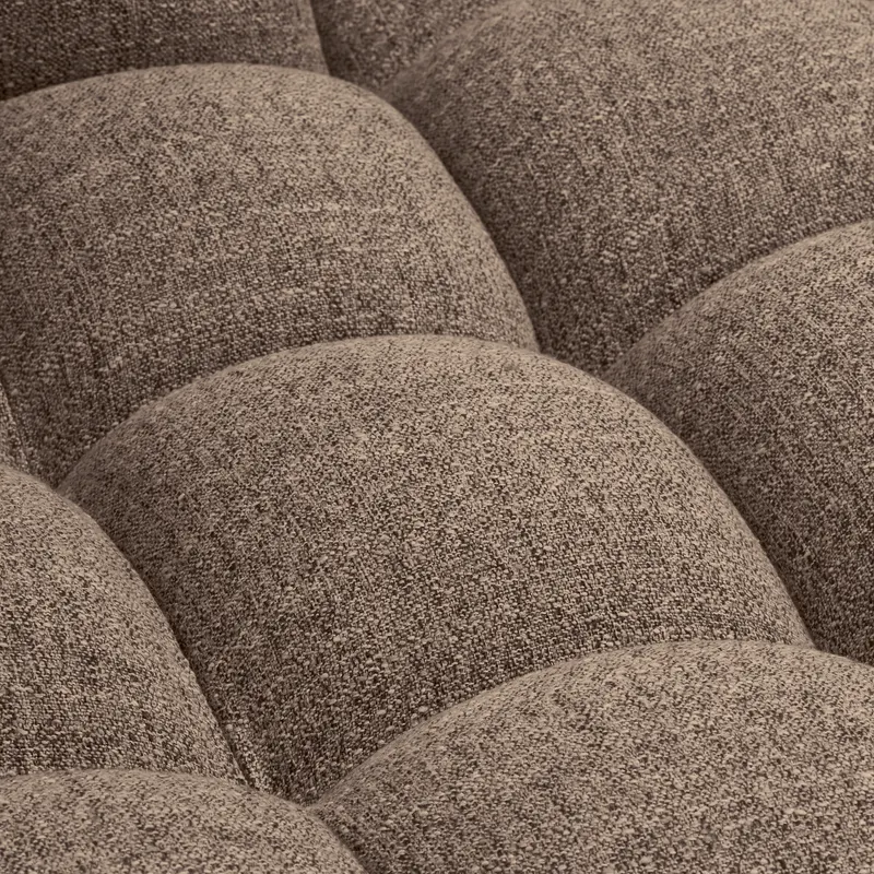 Allure Ecksofa mit Chaise und Steppung, Dunkelbraun melange, Webstoff, Rechts, Detail