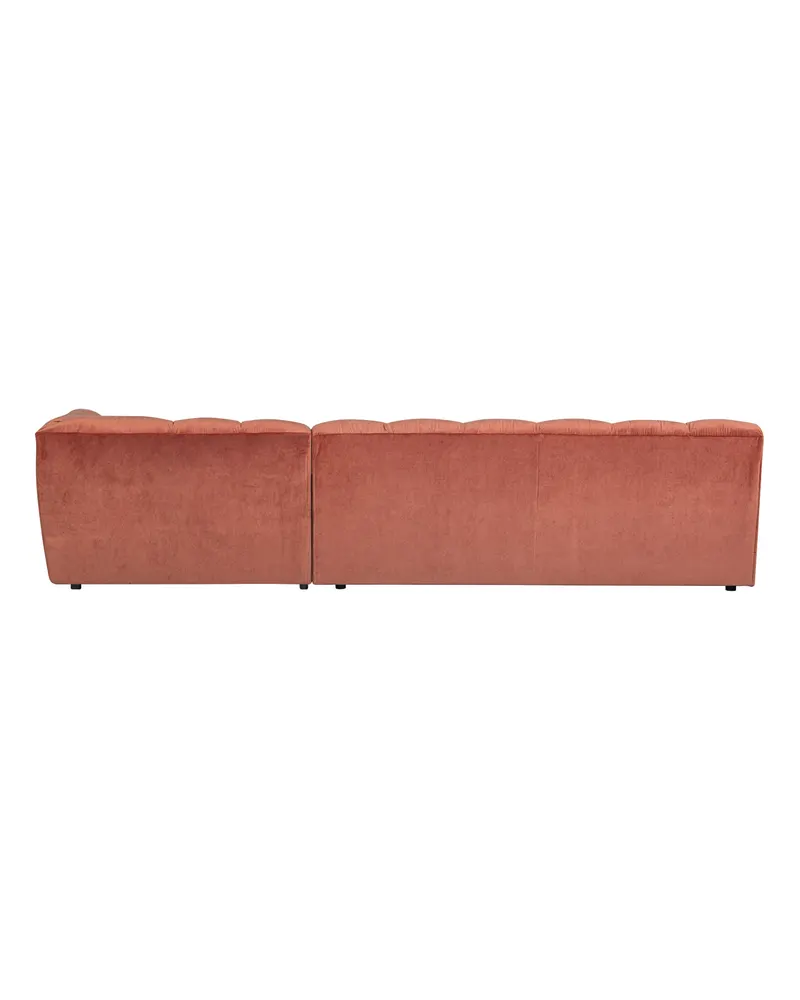 Allure Ecksofa mit Chaise und Steppung, Blush, Samt, Rechts, Ansicht 3