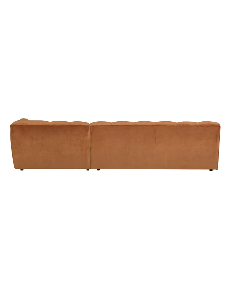 Allure Ecksofa mit Chaise und Steppung, Terra, Samt, Rechts, Ansicht 3