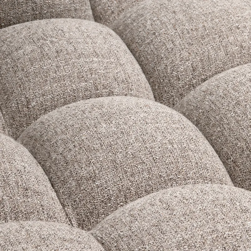 Allure Ecksofa mit Chaise und Steppung, Ton melange, Webstoff, Rechts, Detail