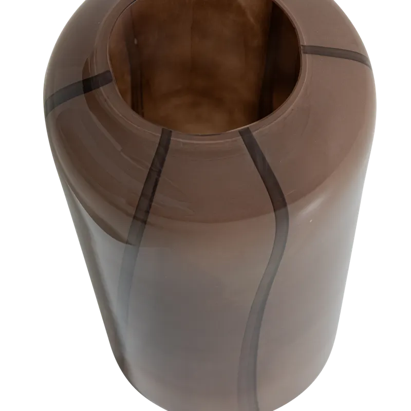 Arles Vase aus Glas, Braun, Detail