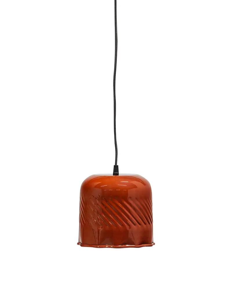 Arleso Hängelampe aus Metall, Orange/braun