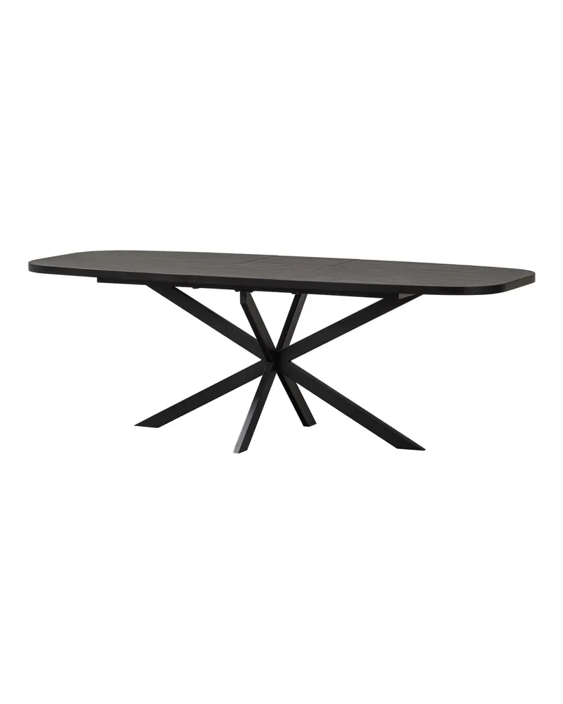 Arros Esstisch ausziehbar mit MDF-Platte, Schwarz