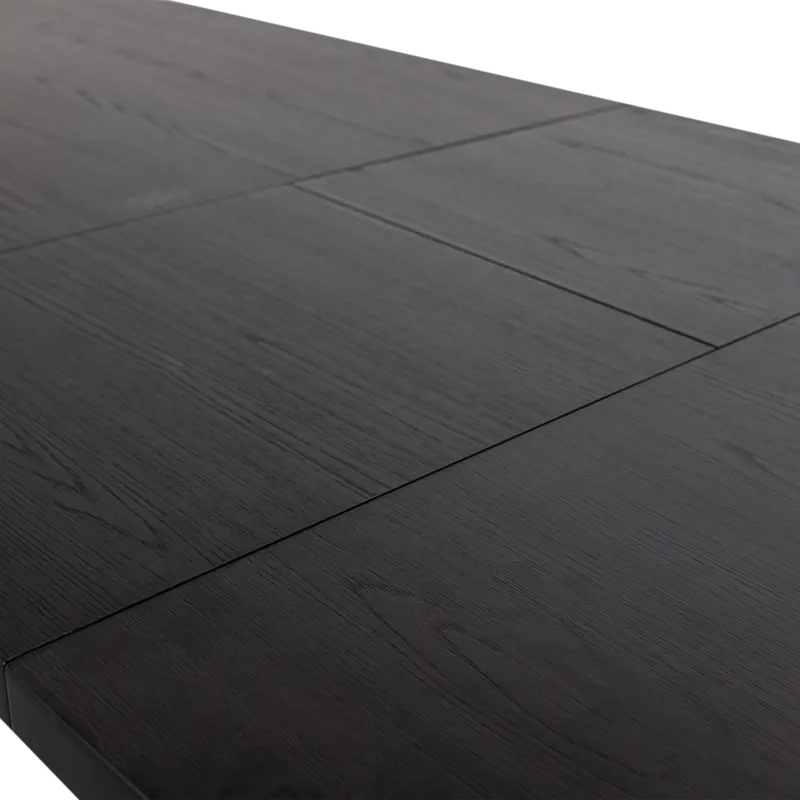 Arros Esstisch, Schwarz, ausziehbar 180–220 cm, Detail, Ansicht 1