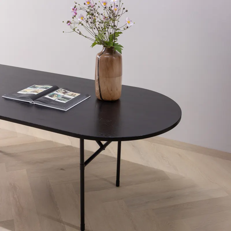 Arthur Esstisch oval 220 cm, Blacknight, im Wohnraum, Ansicht 2