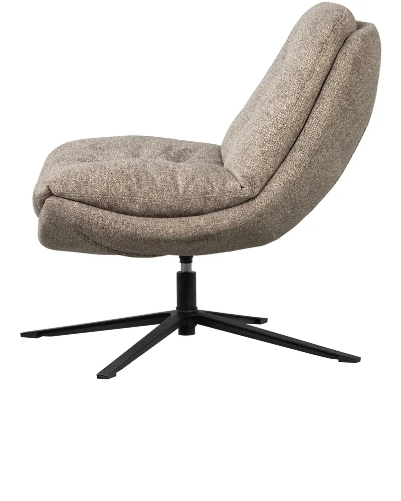 Arve Drehsessel aus Polyester, Natur, Ansicht 3