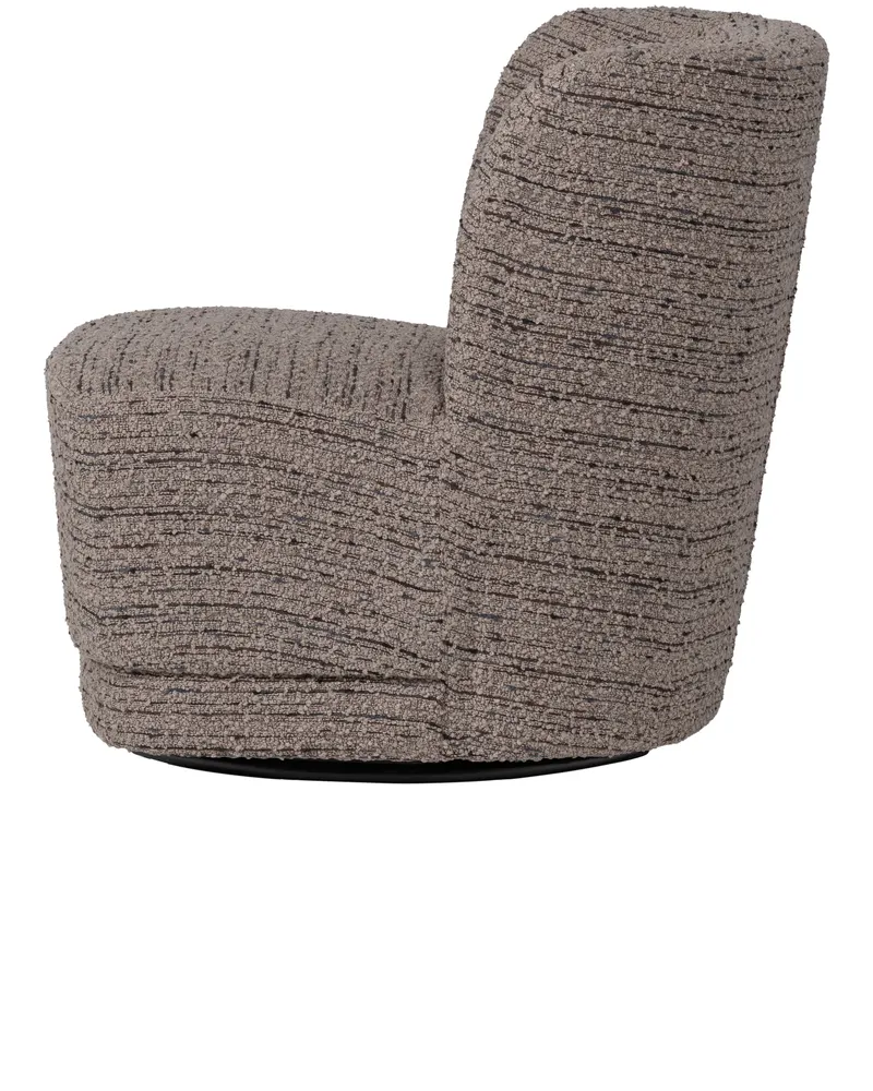 Atty Drehsessel mit breiter Polsterfläche, Beige melange, Strukturgewebe (Chunky Melange), Ansicht 3