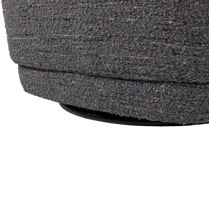Atty Drehsessel mit breiter Polsterfläche, Grau melange, Strukturgewebe (Chunky Melange), Detail, Ansicht 2