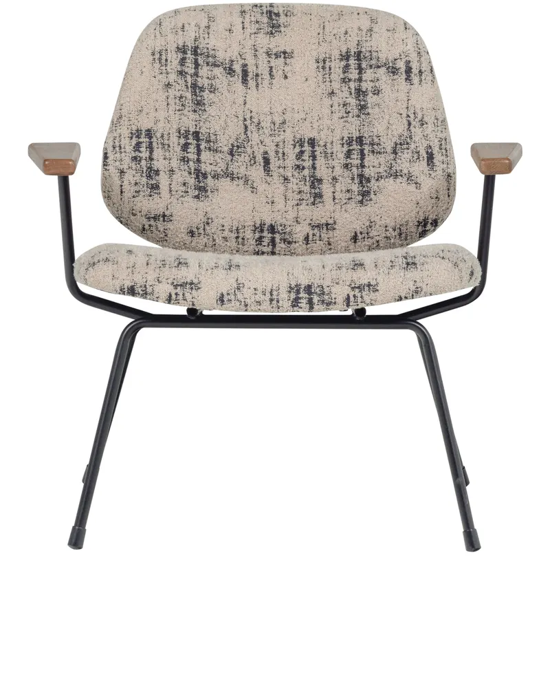 Aure Sessel mit Armlehnen, Beige/Schwarz, Ansicht 2