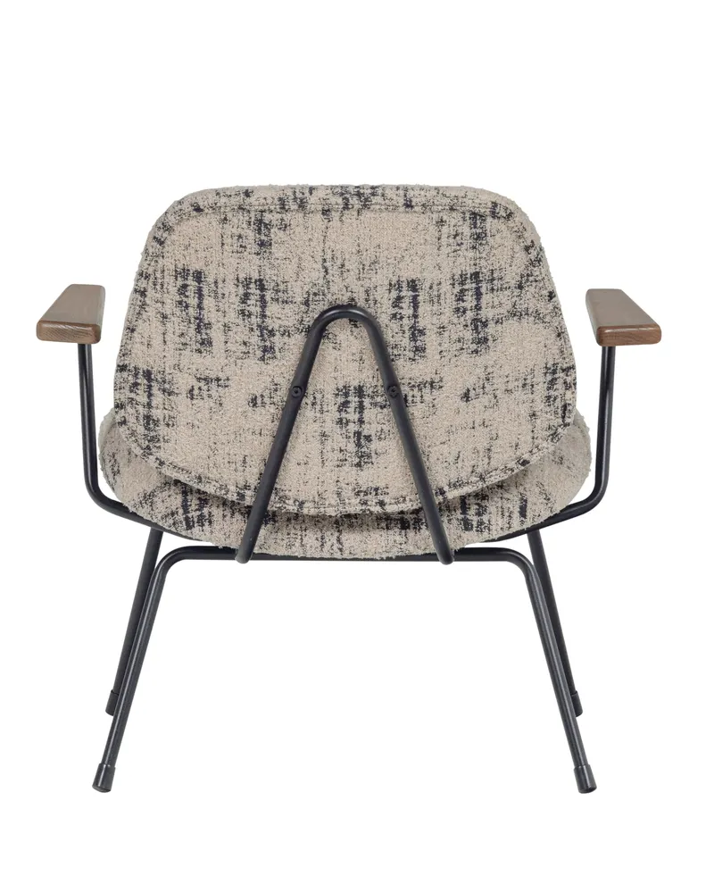 Aure Sessel mit Armlehnen, Beige/Schwarz, Ansicht 4