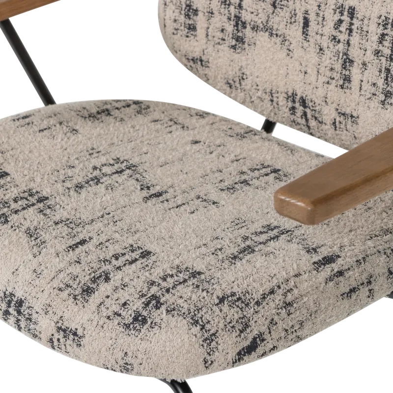 Aure Sessel mit Armlehnen, Beige/Schwarz, Detail
