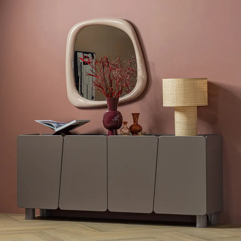 Root Sideboard, Truffle braun, im Wohnraum, Ansicht 1