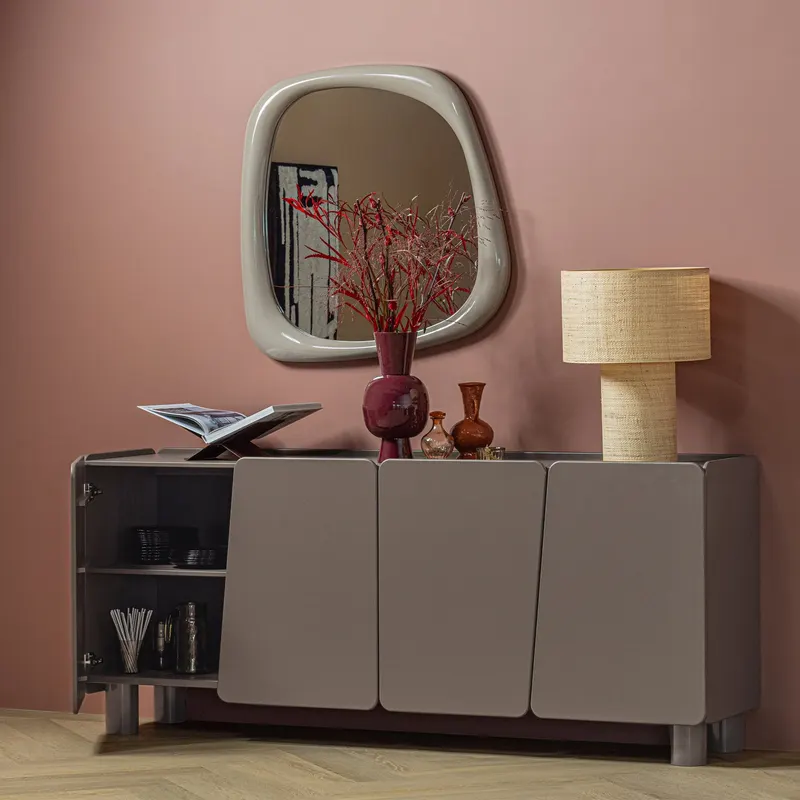 Root Sideboard, Truffle braun, im Wohnraum, Ansicht 2