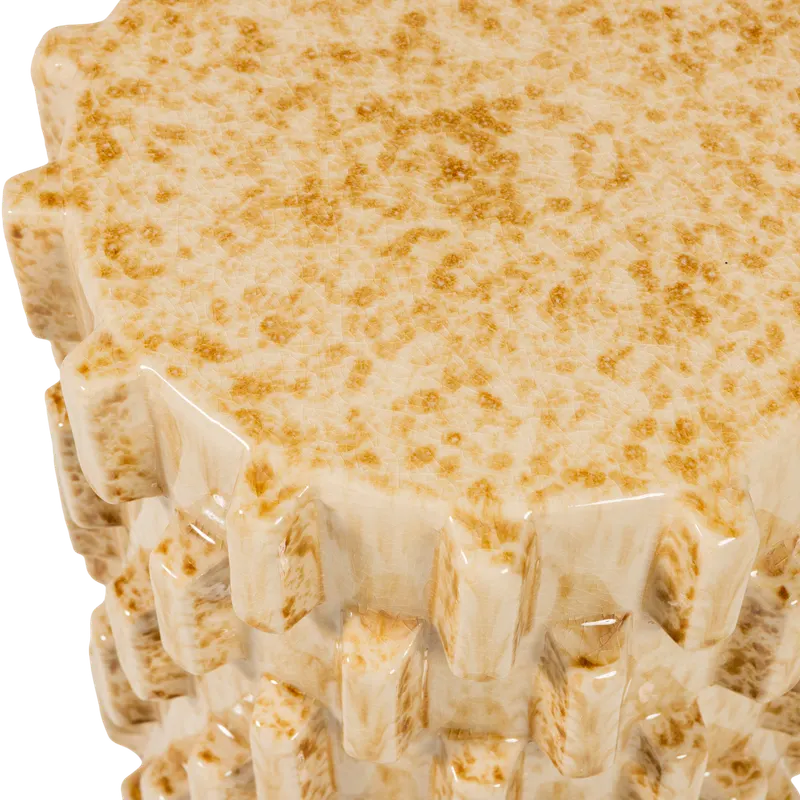 Axu Beistelltisch aus Keramik, Sand, Detail, Ansicht 1