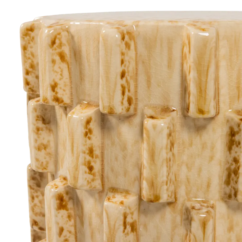 Axu Beistelltisch aus Keramik, Sand, Detail, Ansicht 2