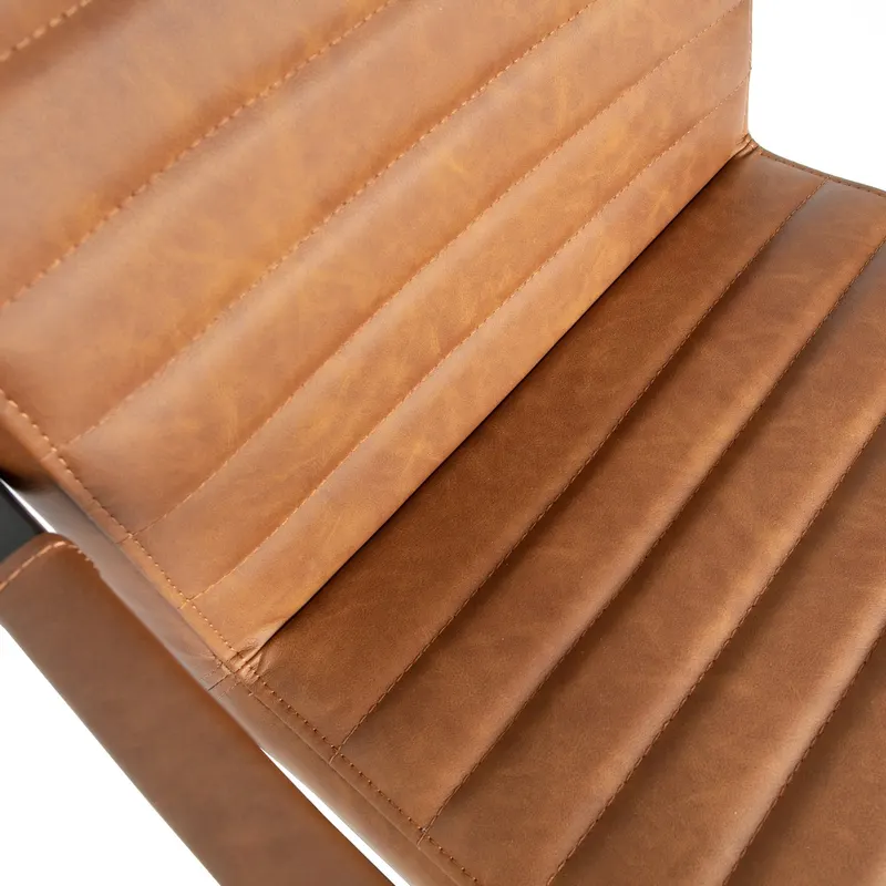 Bas Esszimmerstuhl mit Metallgestell, Cognac, Detail, Ansicht 2