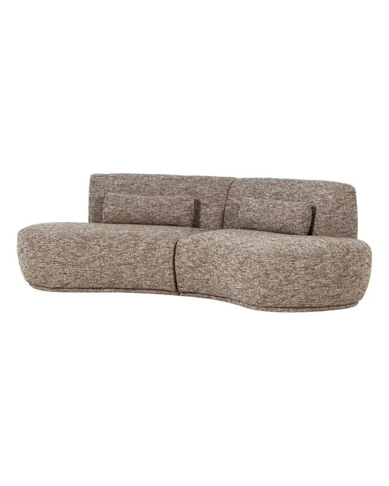Batavier Sofa, halbrund, Hellbraun melange