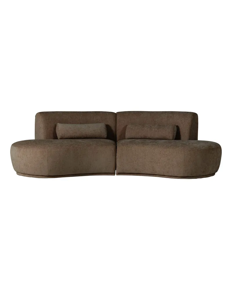 Batavier Sofa, Braun-melange, Samt, Ansicht 2