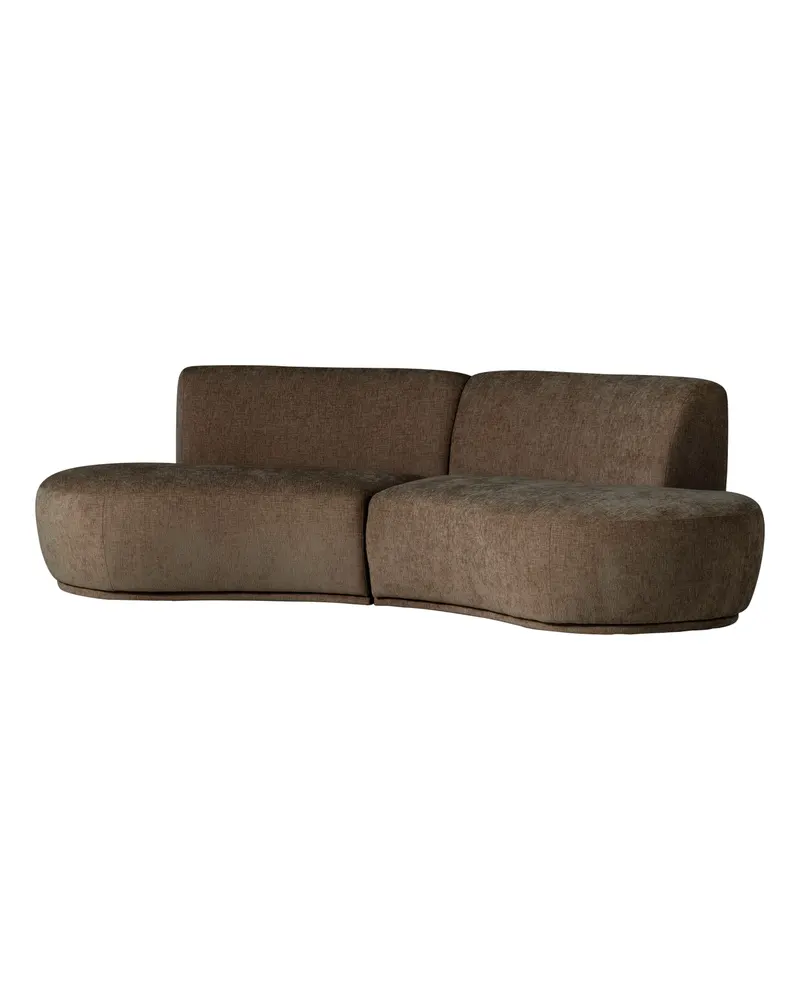 Batavier Sofa, Braun-melange, Samt, Ansicht 3