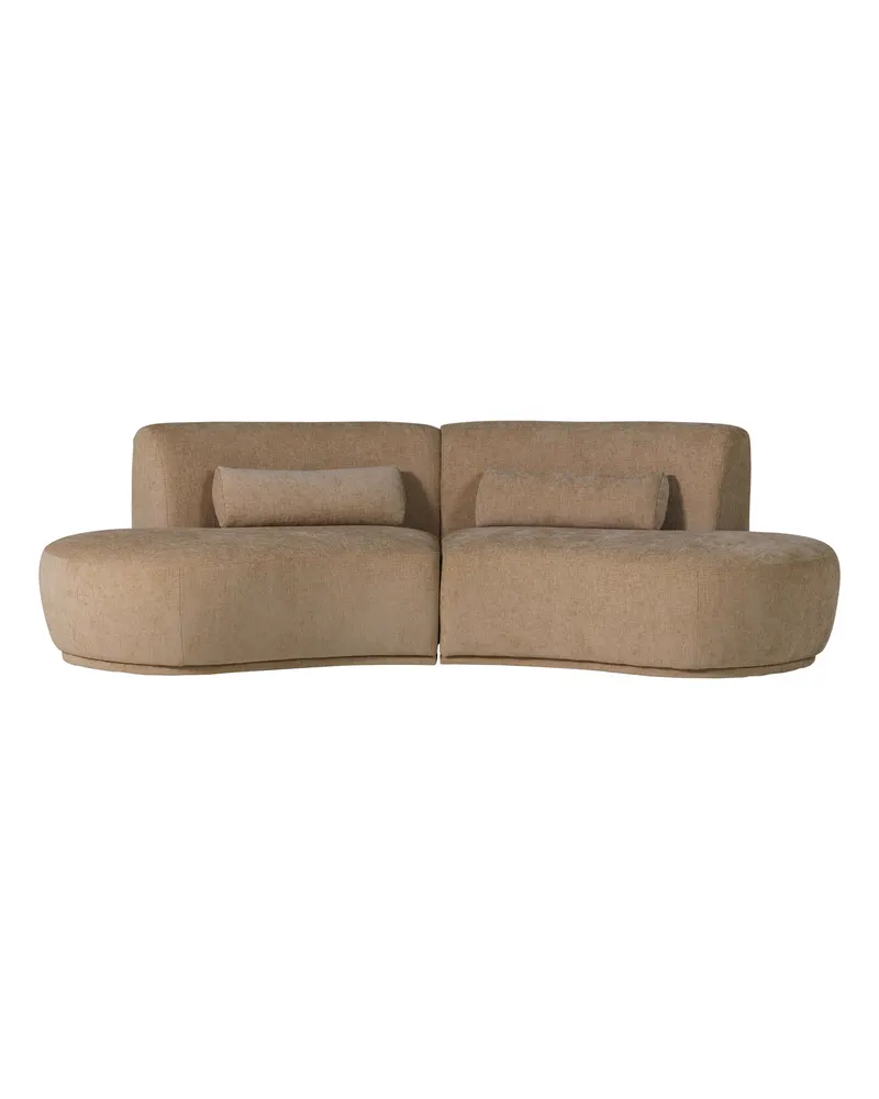 Batavier Sofa, Hellbraun melange, Samt, Ansicht 2
