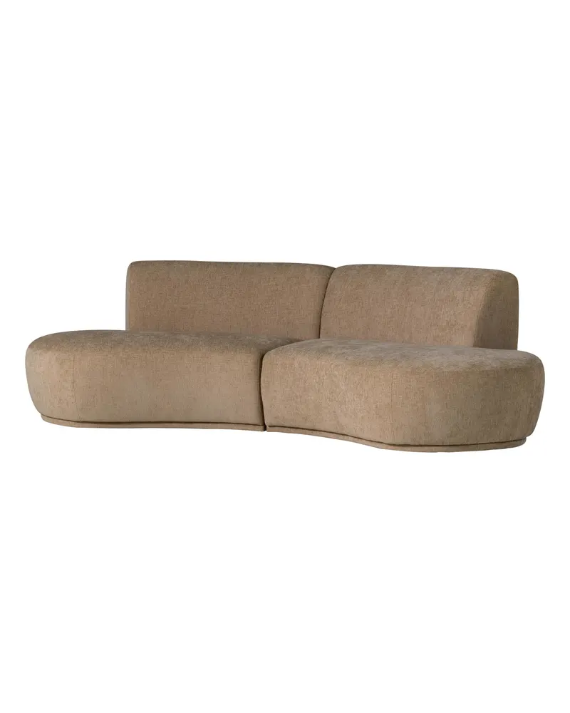 Batavier Sofa, Hellbraun melange, Samt, Ansicht 3