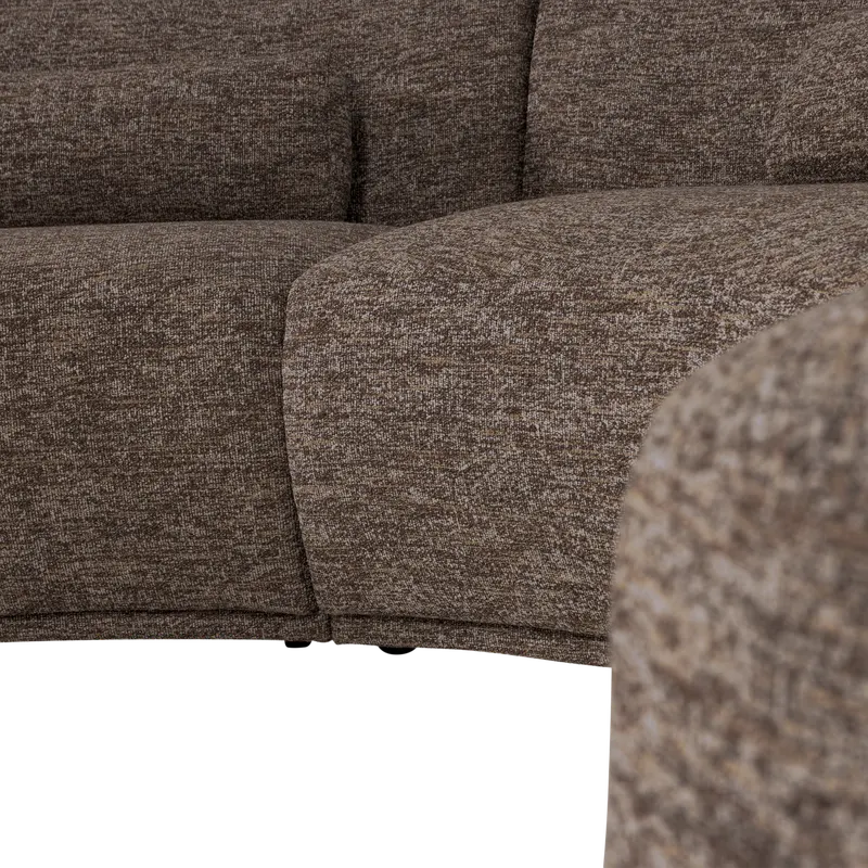 Batavier Sofa, 6-Sitzer, Braun-melange, Melangegewebe, Detail, Ansicht 2
