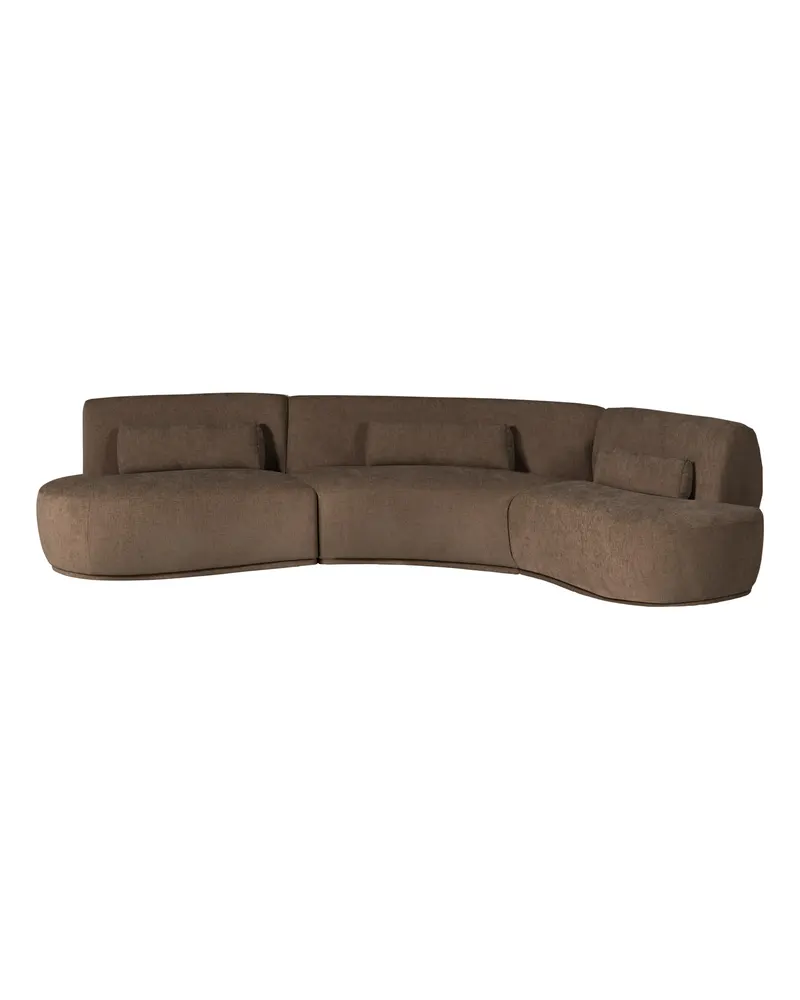 Batavier Sofa, 6-Sitzer, Braun-melange, Samt