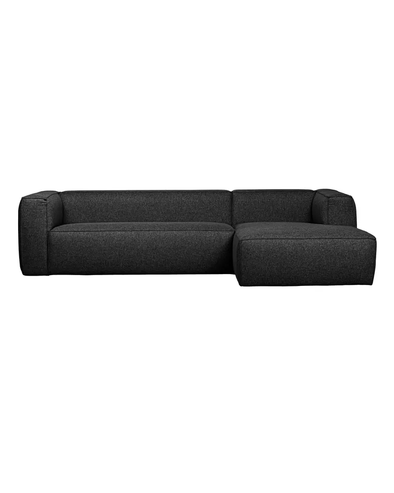 Bean Ecksofa mit Kissen, Dunkelgrau, Melangegewebe, rechts, Ansicht 2