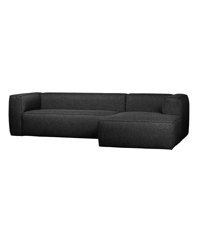 Bean Ecksofa mit Kissen, Dunkelgrau, Melangegewebe, rechts, Ansicht 3