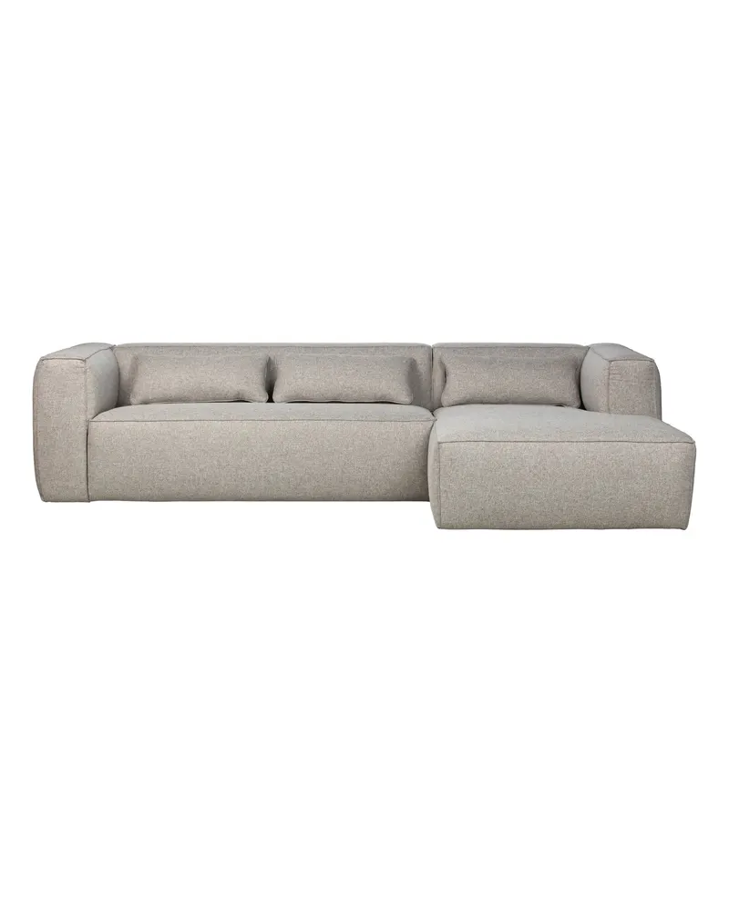 Bean Ecksofa mit Kissen, Hellgrau, Polyester, rechts, Ansicht 1