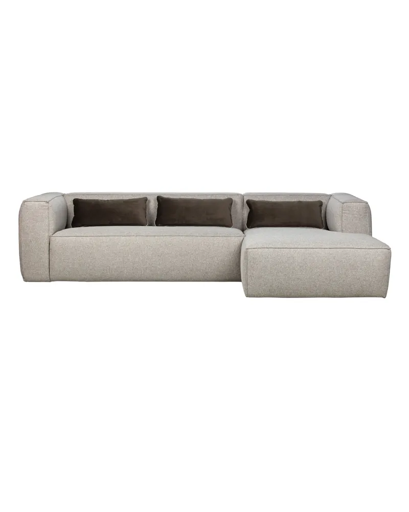 Bean Ecksofa mit Kissen, Hellgrau, Polyester, rechts, Ansicht 2