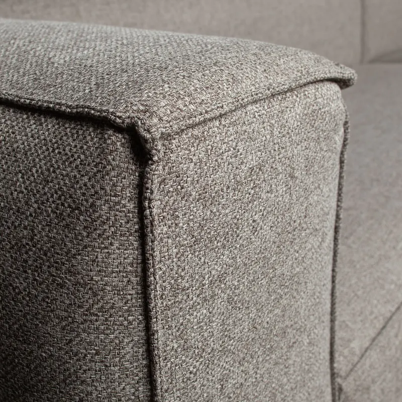 Bean Ecksofa mit Kissen, Hellgrau, Polyester, rechts, Detail, Ansicht 1