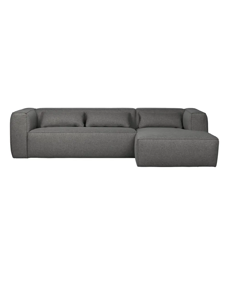 Bean Ecksofa mit Kissen, Mittelgrau, Polyester, rechts, Ansicht 1