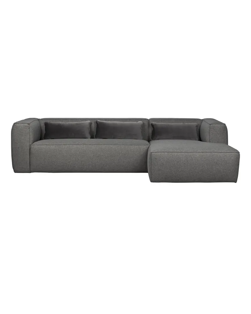 Bean Ecksofa mit Kissen, Mittelgrau, Polyester, rechts, Ansicht 2